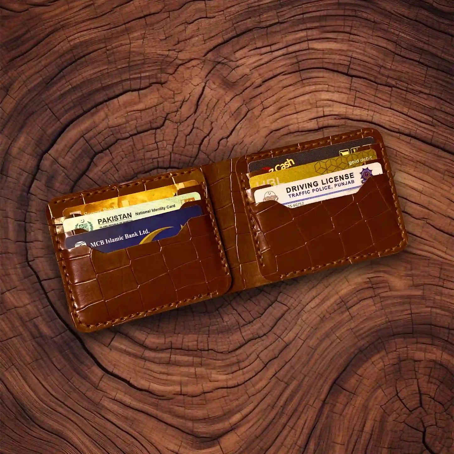 Crocodile Full Optional Wallet | Durable. Slim. Stylish. - WM Leather