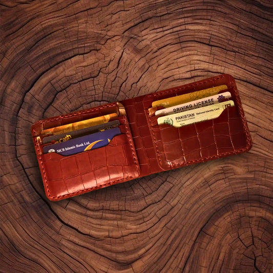 Crocodile Full Optional Wallet | Durable. Slim. Stylish. - WM Leather