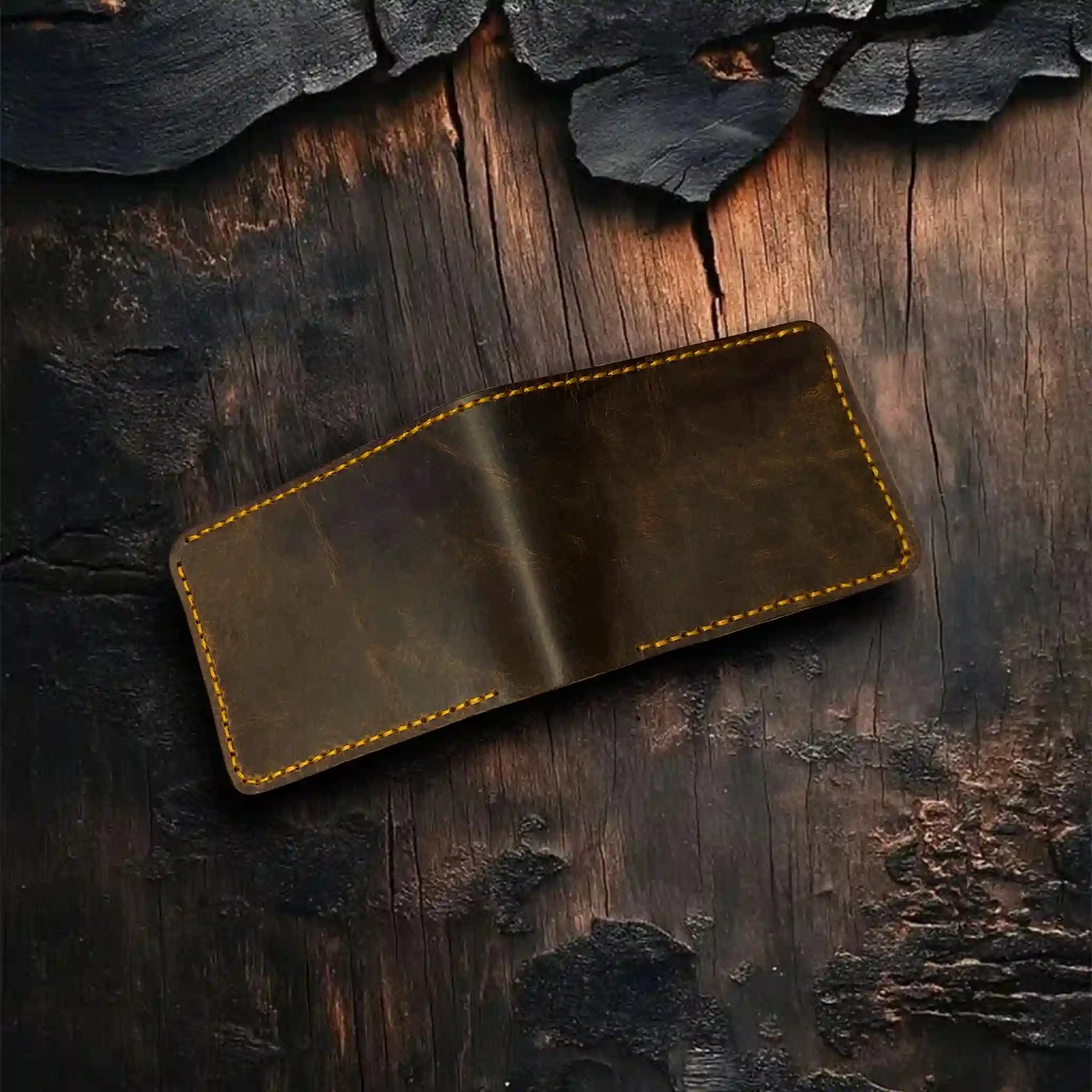Vintage Coin Pocket Wallet | Storage Security Durability - WM Leather