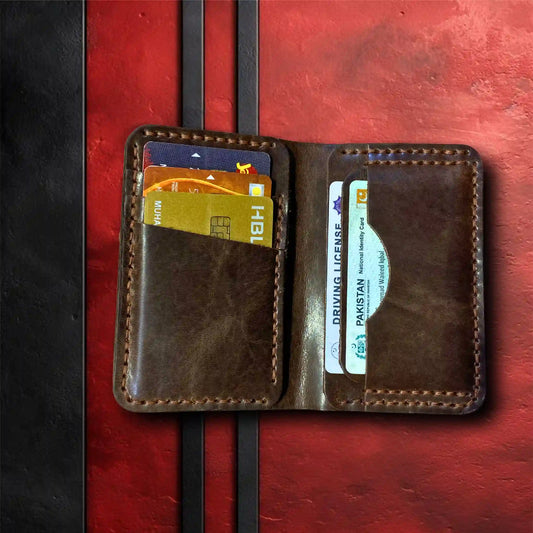 Executive Half Long Wallet | Store Secure Access - WM Leather