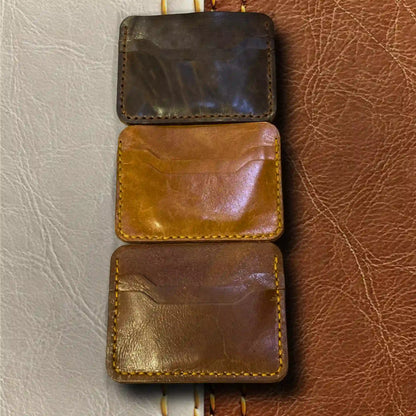 Slimline Leather Card Holder | Carries Cards Easily - WM Leather